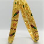 FLORAL FILIGREE GOLD BANGLES