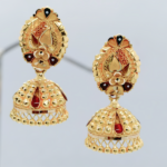 TRADITIONAL GOLD JHUMKAS WITH CHANDELIER
