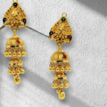 TRADITIONAL GOLD JHUMKAS DOUBLE CHANDELIER