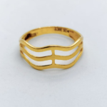 WAVY PATTERN GOLD FINGER RING