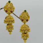TRADITIONAL GOLD JHUMKAS DOUBLE CHANDELIER - Image 2
