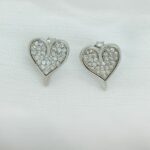 HEART STUD EARRINGS 925 SILVER - Image 2