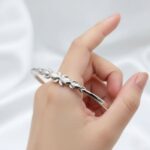 GEOMETRIC PETAL BRACELET SILVER 92.5