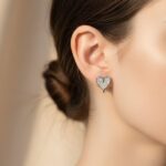 HEART STUD EARRINGS 925 SILVER